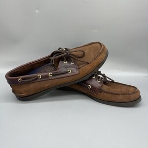 Sperry Men 11.5M‎ Leeward 2 Eye Boat Shoe Authentic Original Brown Buc Top Sider